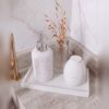 Porta Objeto Decorativo Ovo Com Tampa 9cm Cimento Artesanal