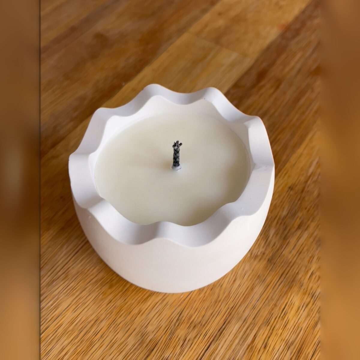Porta Objeto Decorativo Ovo Com Tampa 9cm Cimento Artesanal