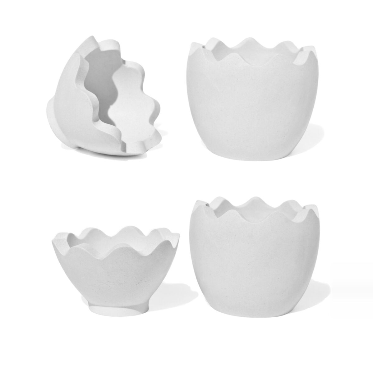 Porta Objeto Decorativo Ovo Com Tampa 9cm Cimento Artesanal