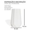 Mini Garrafa Losangos Artesanal 10x6cm em Cimento Branco