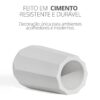 Mini Garrafa Losangos Artesanal 10x6cm em Cimento Branco