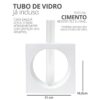Vaso Decorativo Solitário Cubo Vazado 16,5cm Artesanal em Cimento